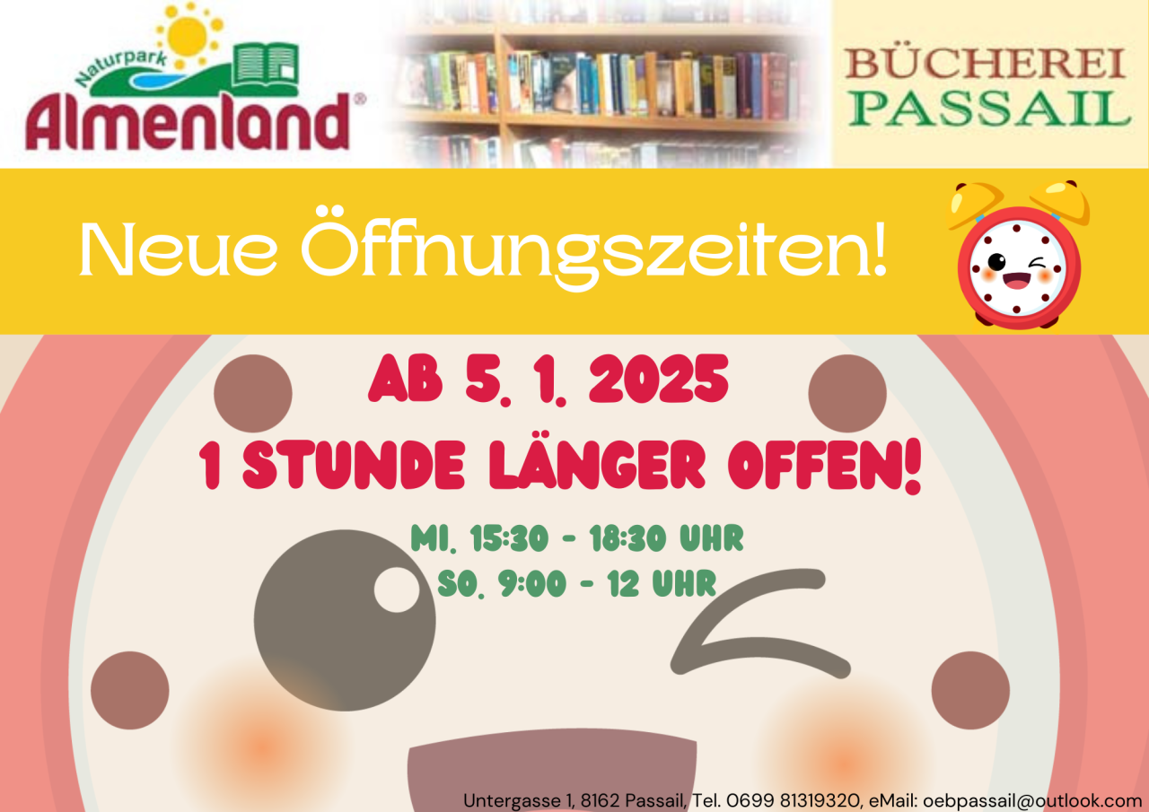 Neue Öffnungszeiten