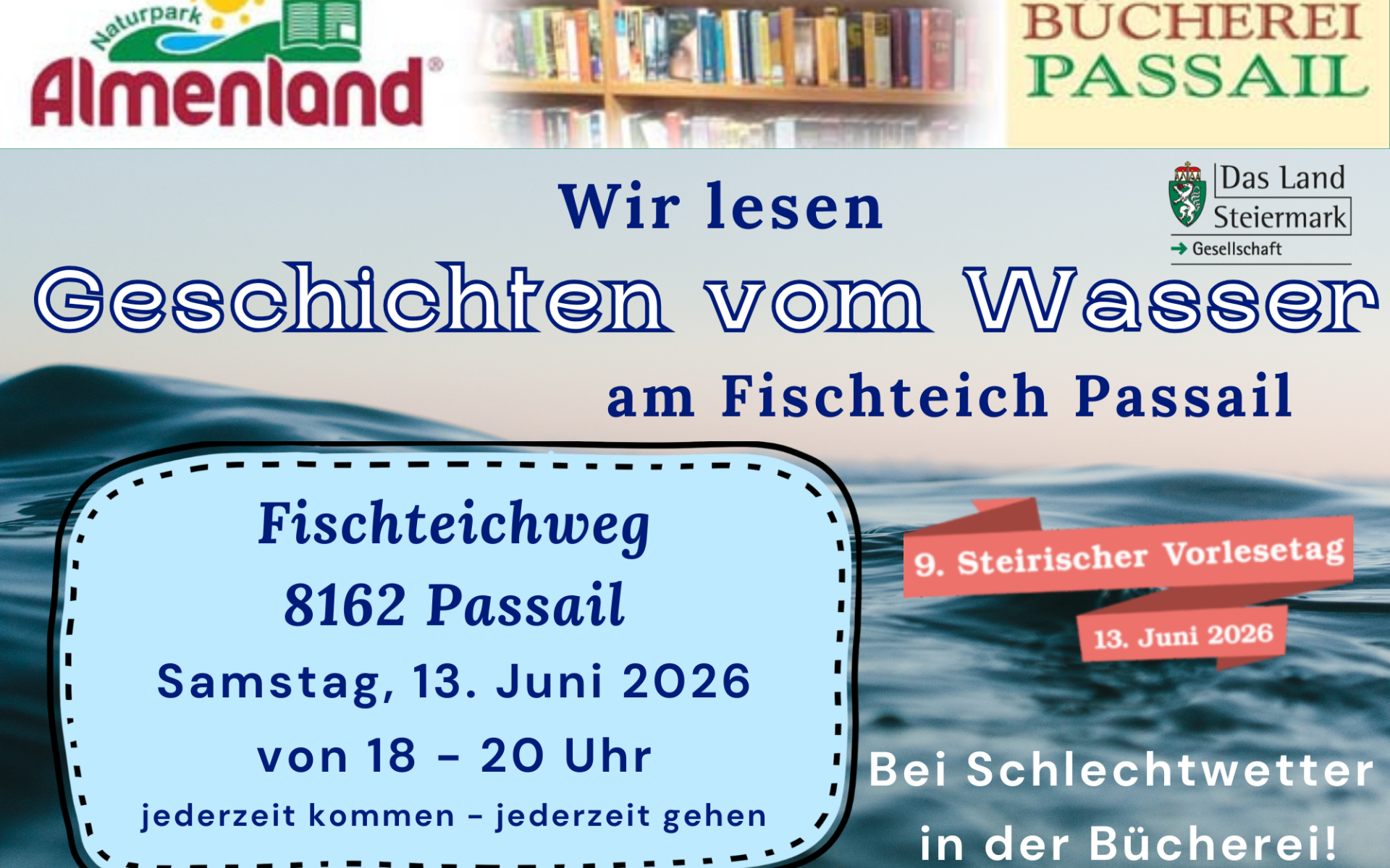 Plakat Steirischer Vorlesetag Bücherei Passail